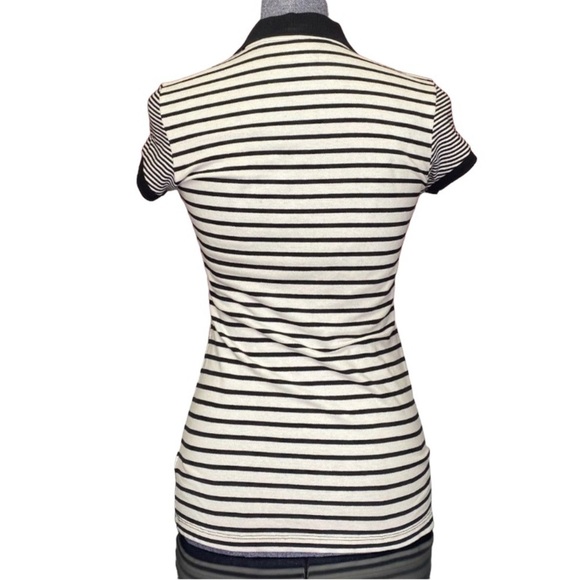 Calvin Klein women white & black striped tee size Small VERY GOOD condition - Picture 3 of 3